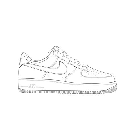 air force 1 nike shoes drawing.